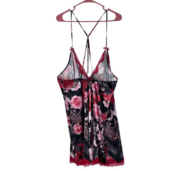Cacique Floral Lace Trim Chemise Babydoll 26/28 Plus Size Lingerie Sleepwear - Picture 8 of 9